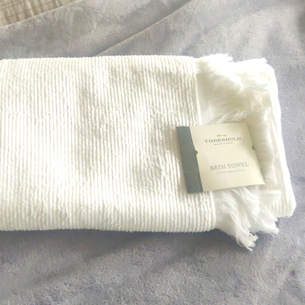 New White Threshold Fridge Bath towel 100% cotton